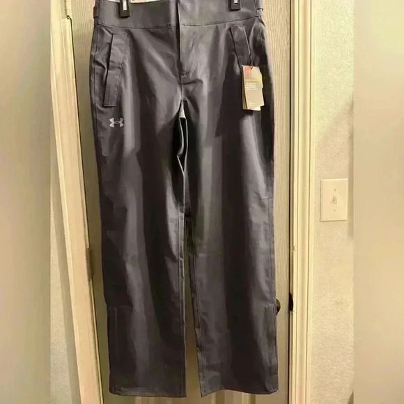 Mens Under Armour Loose Waterproof Storm Pants in dark gray NWT Size Small - Picture 1 of 16